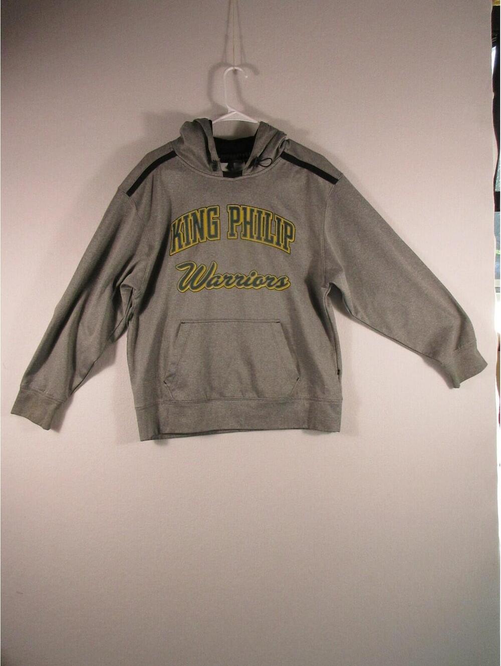 Pennant Sportswear Mens Hoodie Sweatshirt Crew Neck Long Sleeve Size S Gray